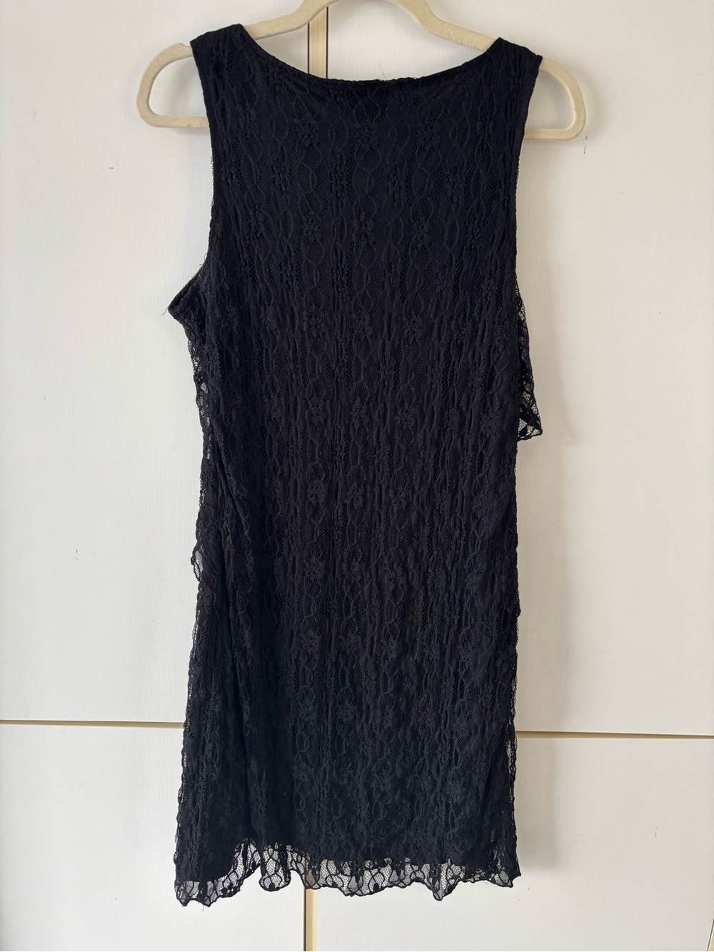 Point Zero Black Lace Cocktail Dress XL Y2K Evening Party Wedding Guest Chic - Picture 4 of 6
